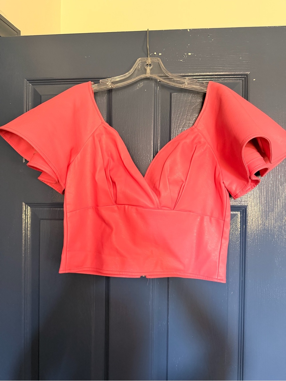 Bad Girl Babydoll Crop top in Flamingo Pink L